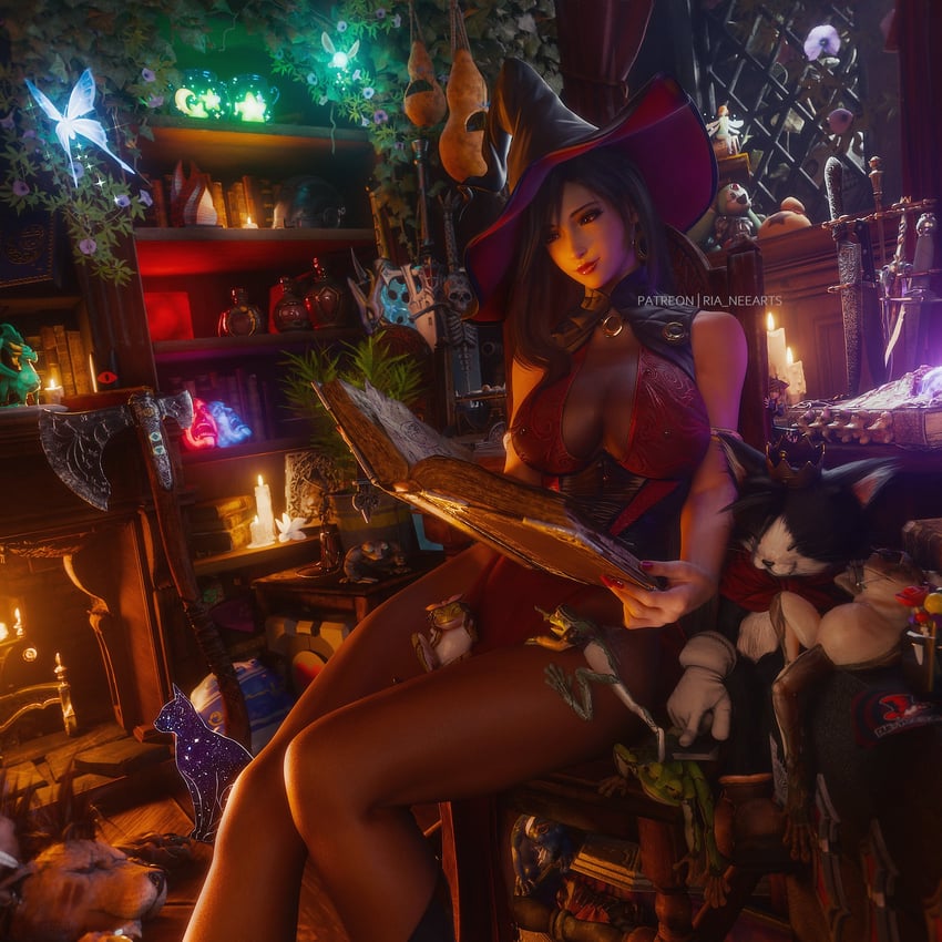 tifa lockhart, cloud strife, aerith gainsborough, sephiroth, yuffie kisaragi, and 9 more (final fantasy and 9 more) drawn by ria_(baka-neearts)
