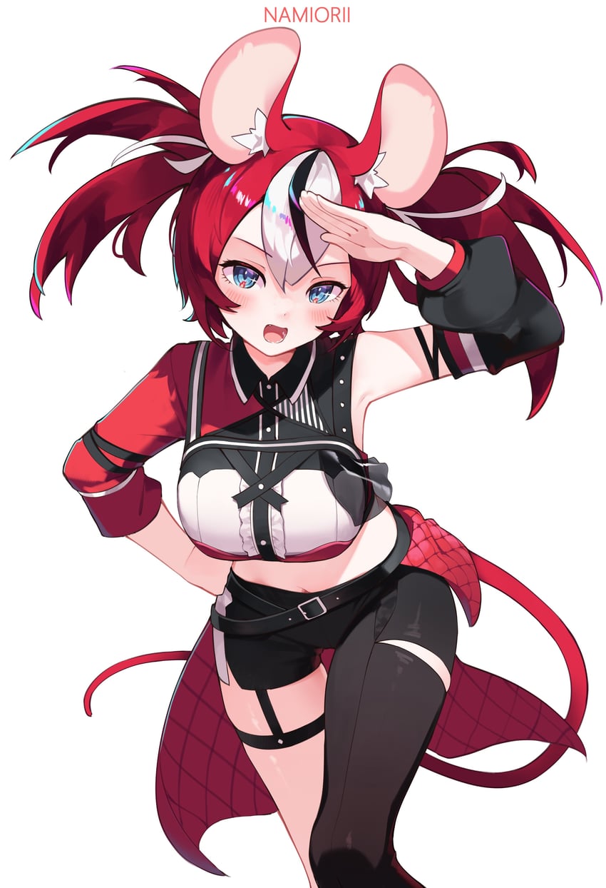 hakos baelz (hololive and 1 more) drawn by namiorii