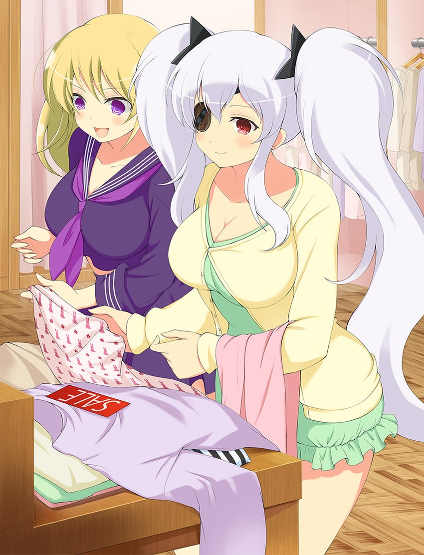 yagyu and hiroko (senran kagura and 1 more) drawn by yaegashi_nan