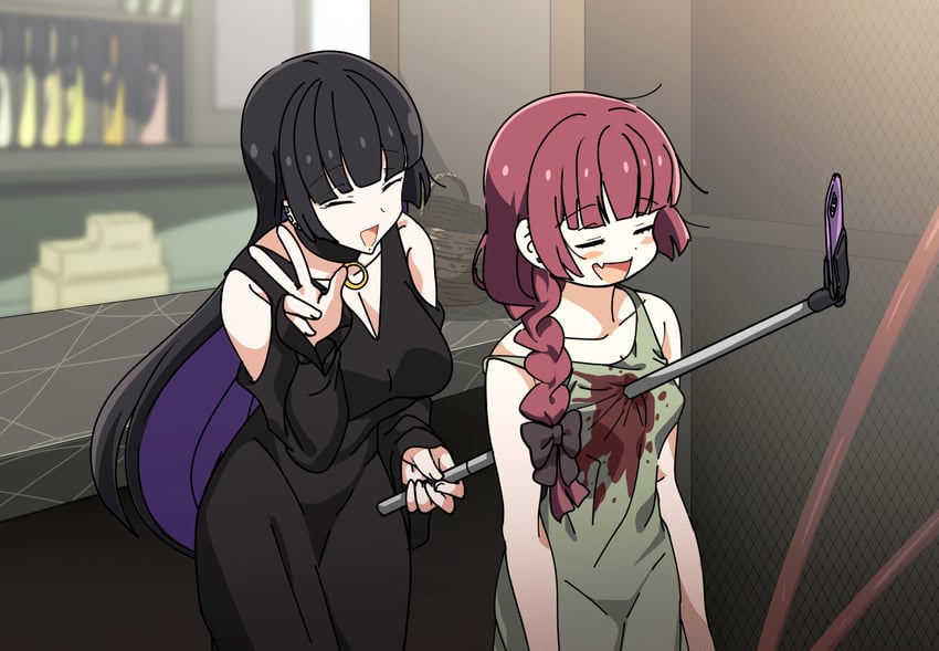 hiroi kikuri and pa-san (bocchi the rock!) drawn by goumonsha