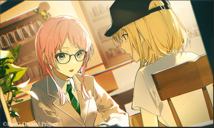 chihaya anon and misumi uika (bang dream! and 1 more) drawn by karasuro