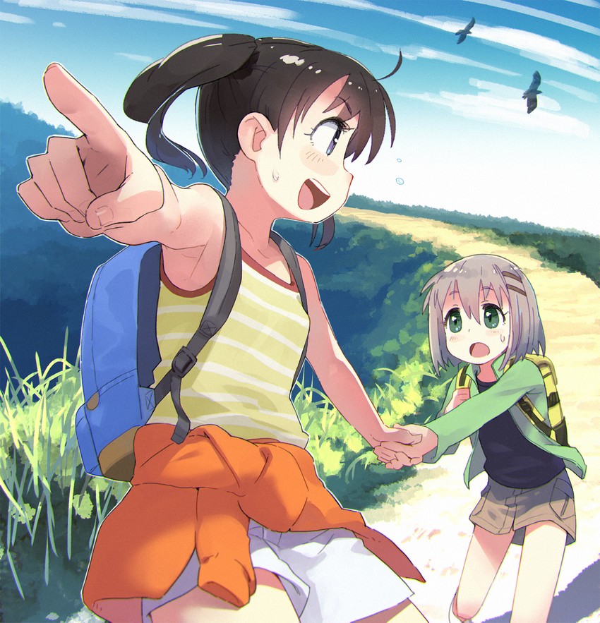 yukimura aoi and kuraue hinata (yama no susume) drawn by minawa
