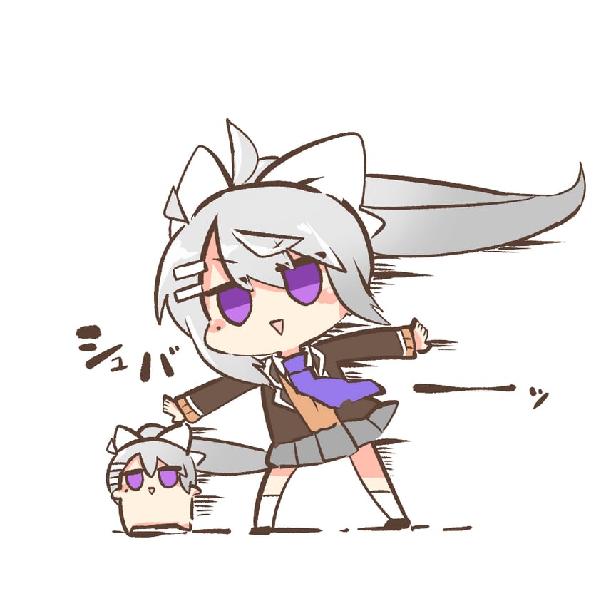 higuchi kaede and kaede-chan (nijisanji and 1 more) drawn by rebecca_(keinelove)