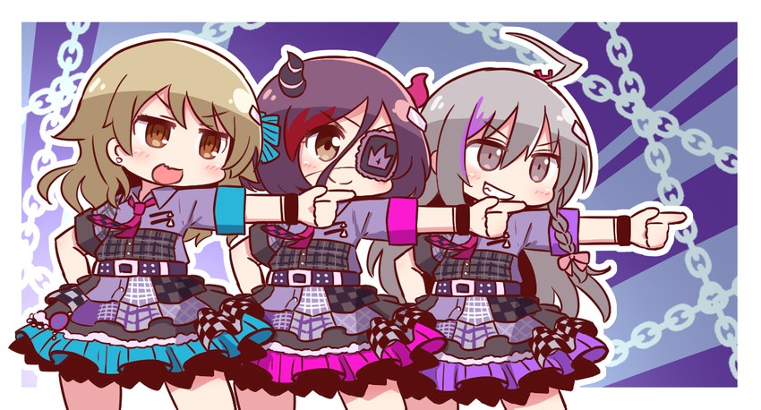 morikubo nono, hoshi syoko, and hayasaka mirei (idolmaster and 2 more) drawn by naga_u