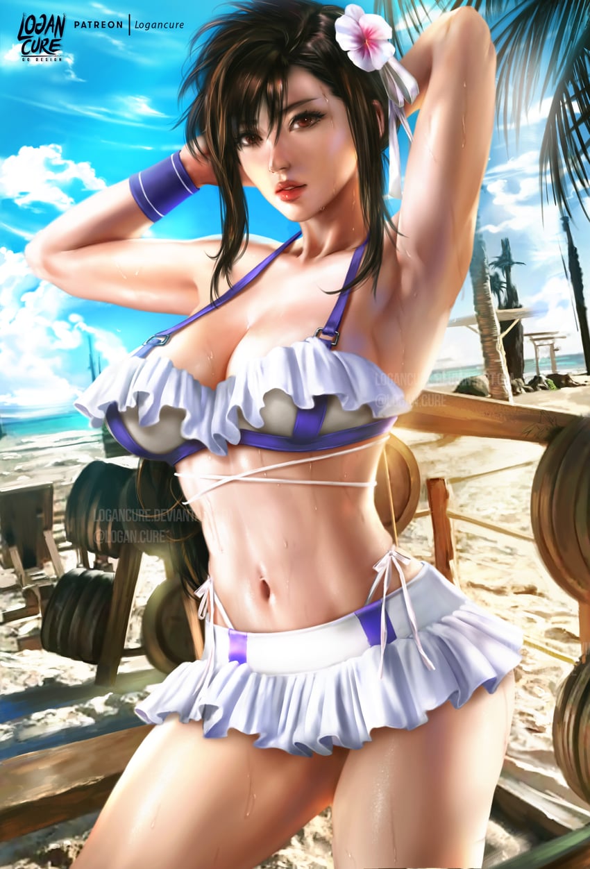 tifa lockhart (final fantasy and 2 more) drawn by logan_cure