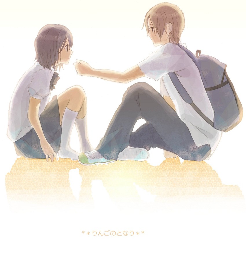 asaba yuuta and takahashi rina (kimi to boku) drawn by awa319