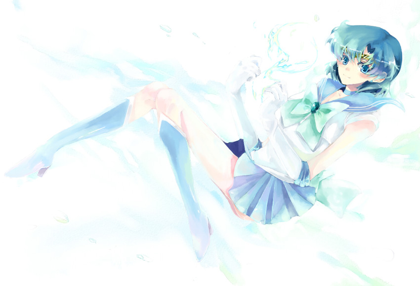 mizuno ami and sailor mercury (bishoujo senshi sailor moon) drawn by nako_(nonrain)