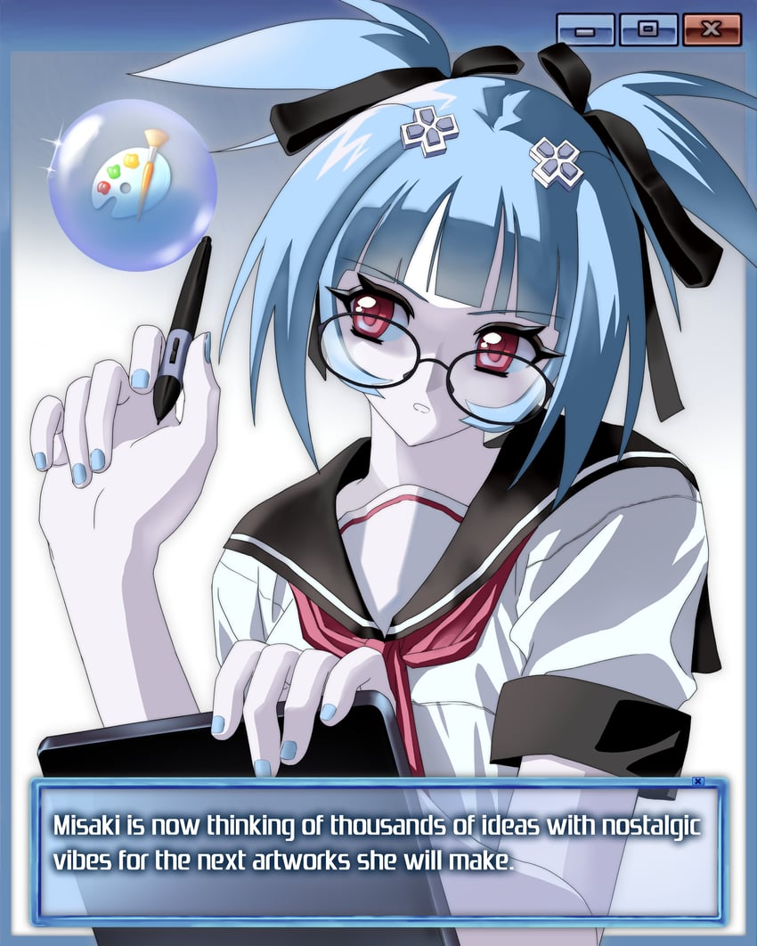 misaki (original and 2 more) drawn by ezhodan