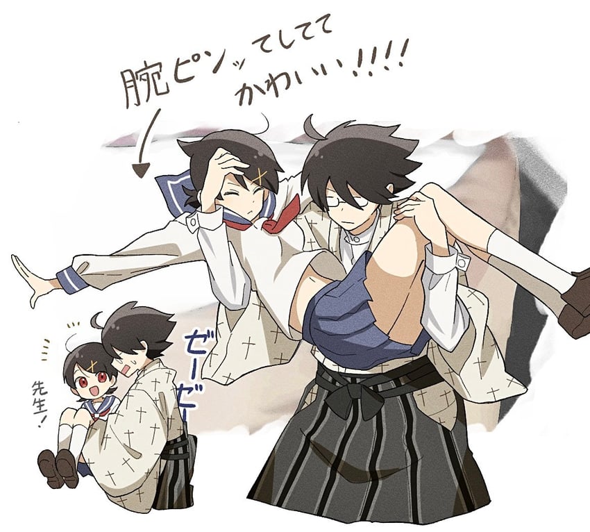 itoshiki nozomu and fuura kafuka (sayonara zetsubou sensei) drawn by hakuuyori