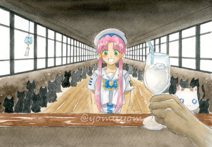 mizunashi akari and aria pokoteng (aria) drawn by miyano_(yomuyom)