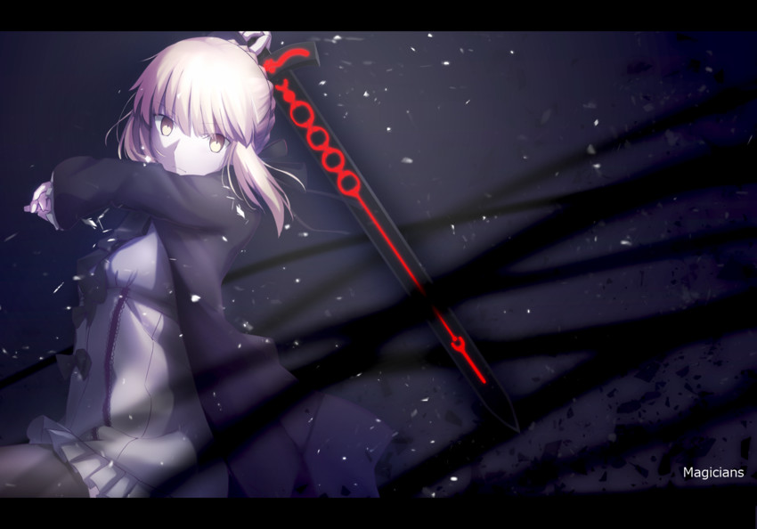 artoria pendragon and saber alter (fate and 2 more) drawn by magicians_(zhkahogigzkh)