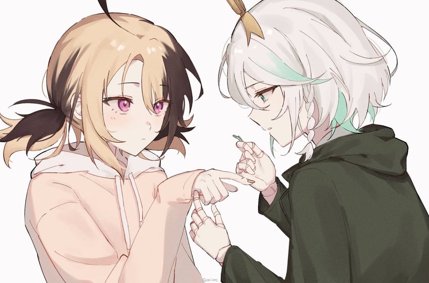 gigi murin and cecilia immergreen (hololive and 1 more) drawn by orinte