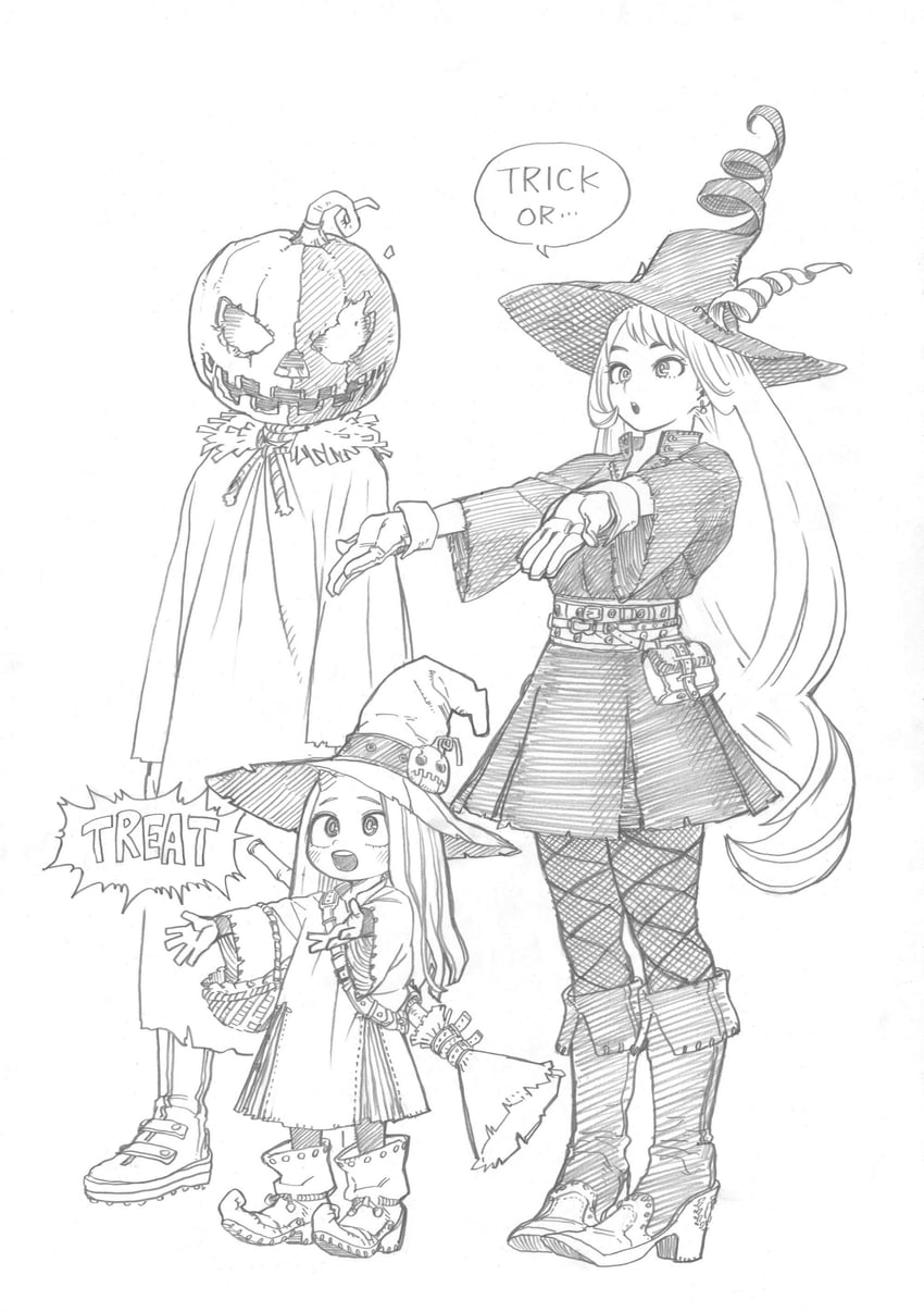 todoroki shoto, hado nejire, and eri (boku no hero academia) drawn by horikoshi_kouhei