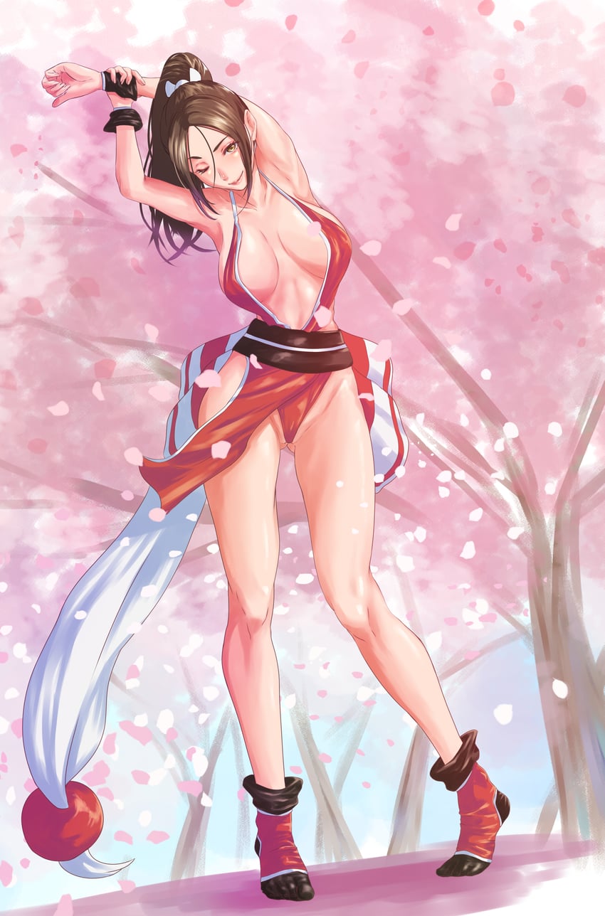 shiranui mai (the king of fighters and 1 more) drawn by omaehasaigoni