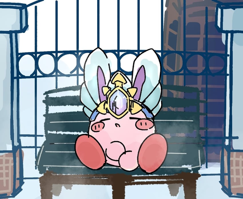 kirby, ice kirby, and blizzard ice kirby (kirby and 1 more) drawn by pafuchiko