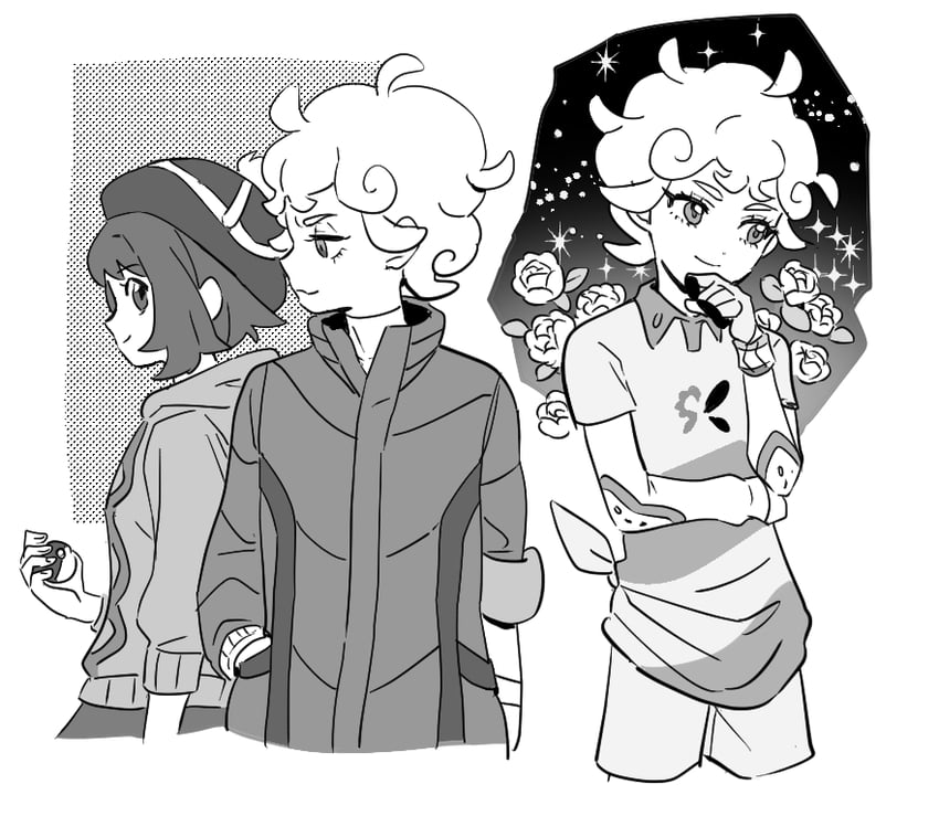 gloria and bede (pokemon and 1 more) drawn by dede_(qwea_00000)