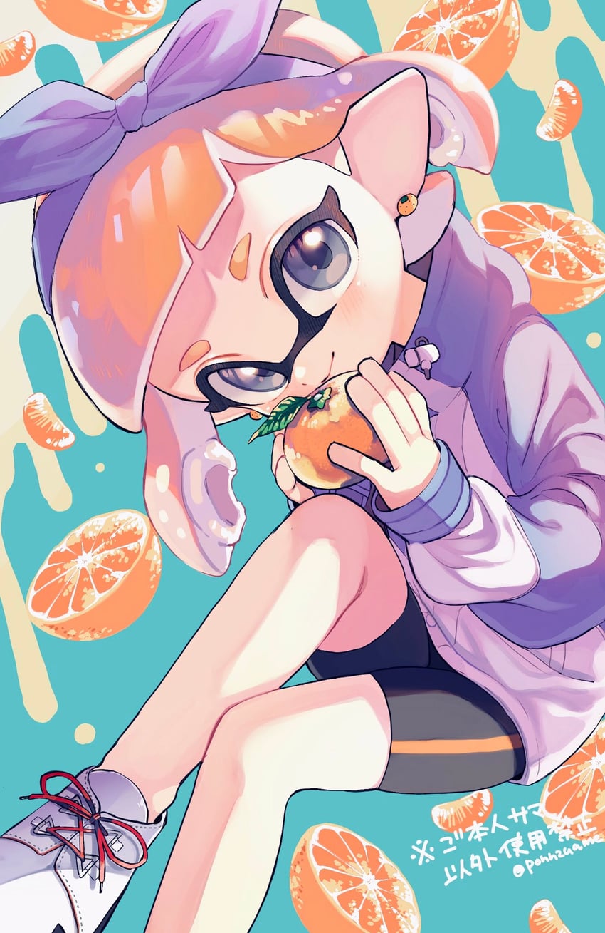 inkling player character and inkling girl (splatoon and 1 more) drawn by amezawa_koma