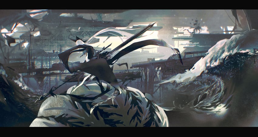 skadi, skadi the corrupting heart, gladiia, and seaborn (arknights) drawn by light176