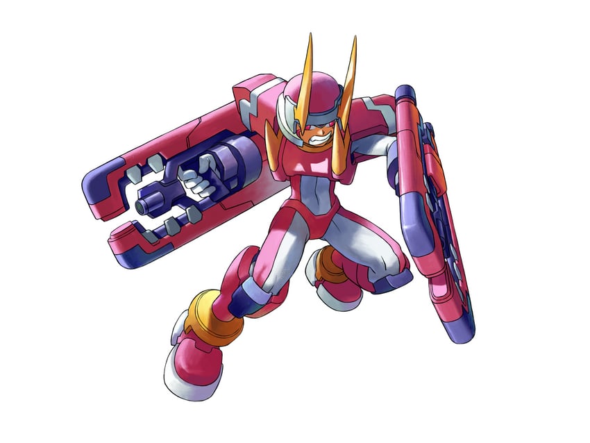 fighting fefnir (mega man and 1 more) drawn by nzx78