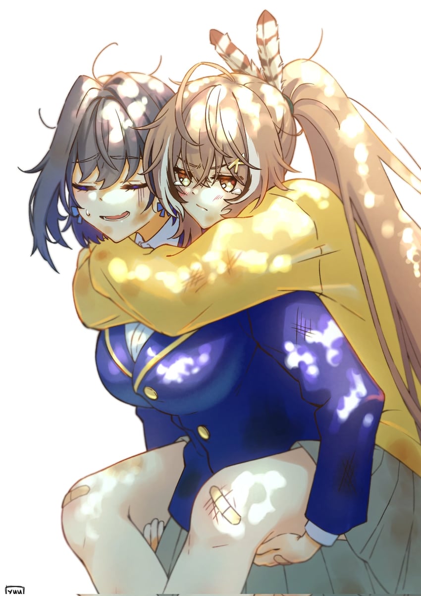 ouro kronii and nanashi mumei (hololive and 1 more) drawn by yuutomeh