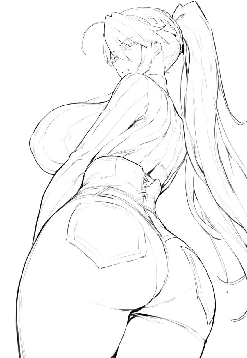 artoria pendragon (fate and 1 more) drawn by parallaxfused