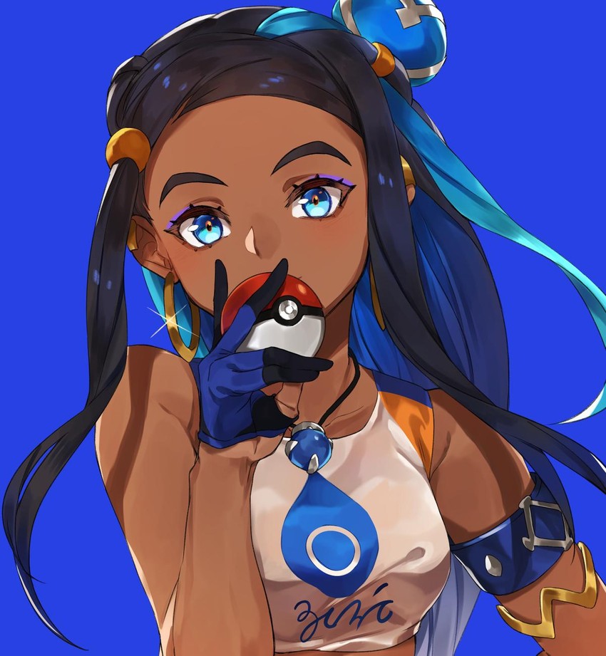 nessa (pokemon and 1 more) drawn by kamu_(kamuuei)