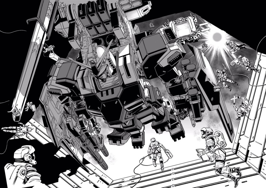 full armor gundam (gundam and 1 more) drawn by ohtagaki_yasuo