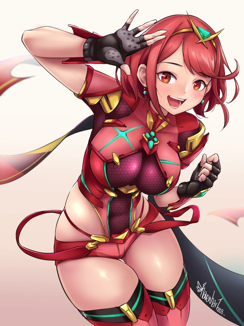 pyra (xenoblade chronicles and 1 more) drawn by ravenhart