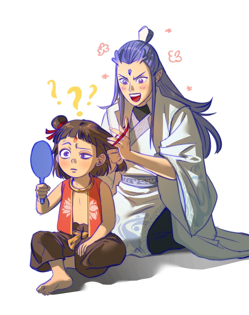 ao bing and nezha (nezha zhi motong jiangshi) drawn by tinh_daubuoi