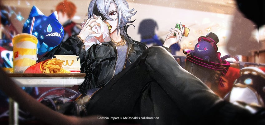 arlecchino (genshin impact and 1 more) drawn by otsumami_(bu-bu-heaven)