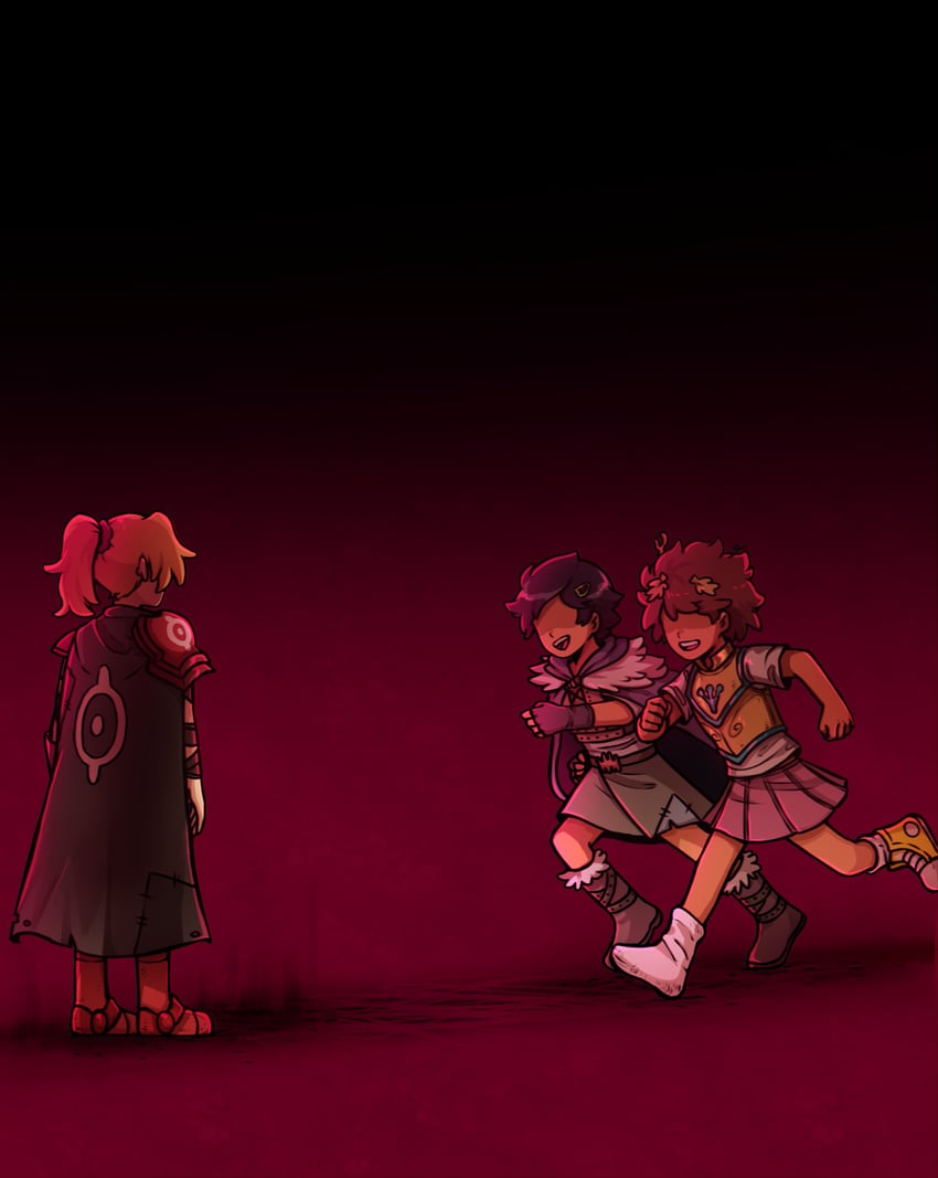 sasha waybright, anne boonchuy, and marcy wu (amphibia) drawn by ciervobizarro