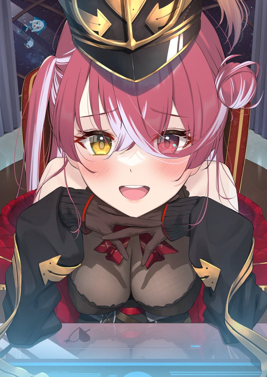 gawr gura, houshou marine, and bloop (hololive and 1 more) drawn by mugino0515