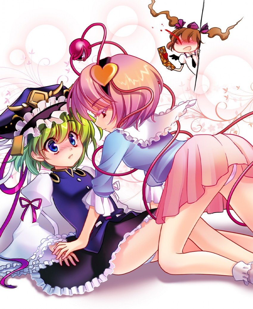 komeiji satori, shiki eiki, and himekaidou hatate (touhou) drawn by s-yin