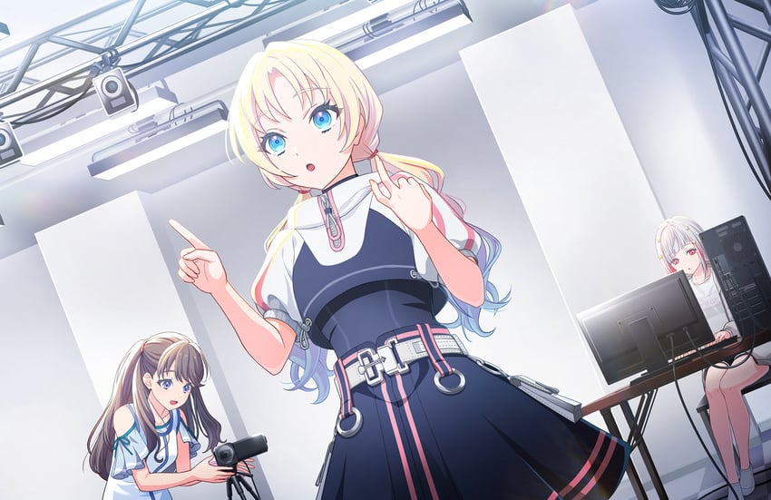 fujishima megumi, yugiri tsuzuri, and osawa rurino (love live! and 1 more)