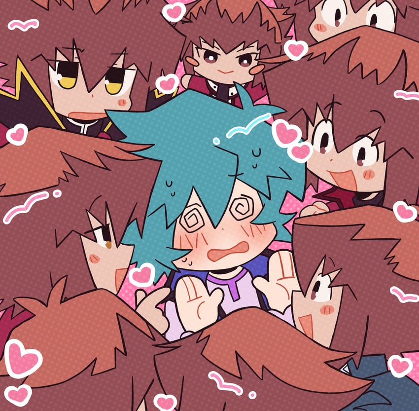 yuki judai, johan andersen, and supreme king (yu-gi-oh! and 1 more) drawn by blackypng