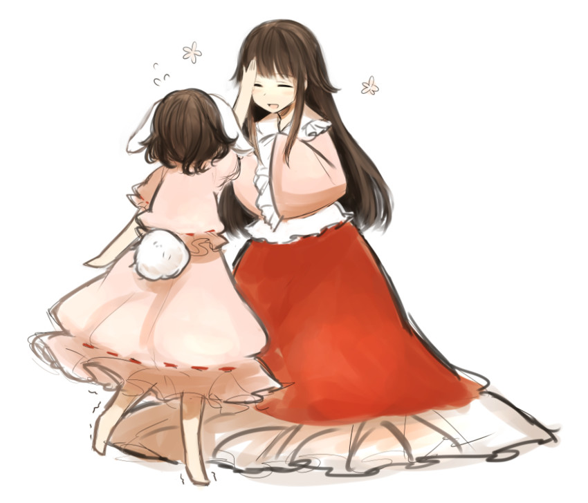 houraisan kaguya and inaba tewi (touhou) drawn by tsukiori