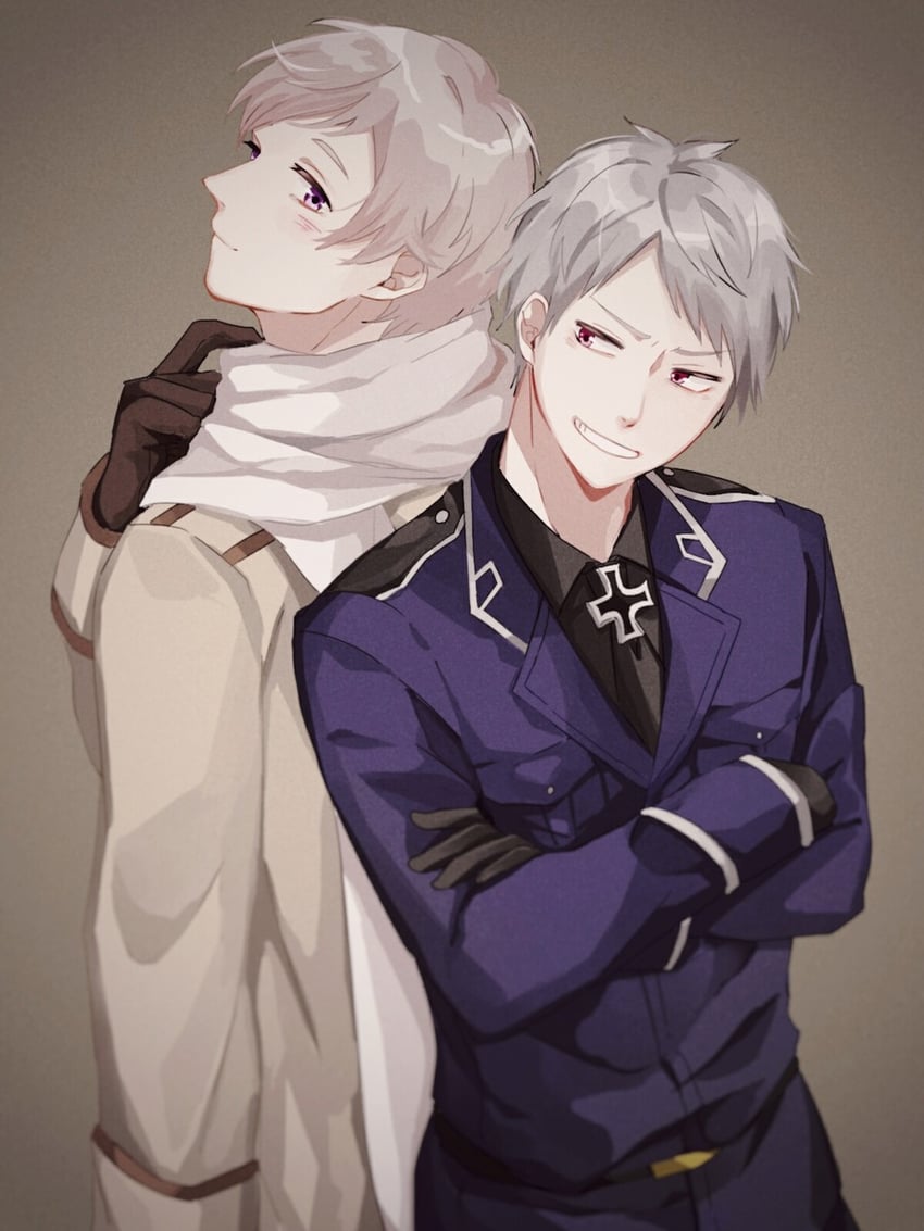 russia and prussia (axis powers hetalia) drawn by muscle_soa