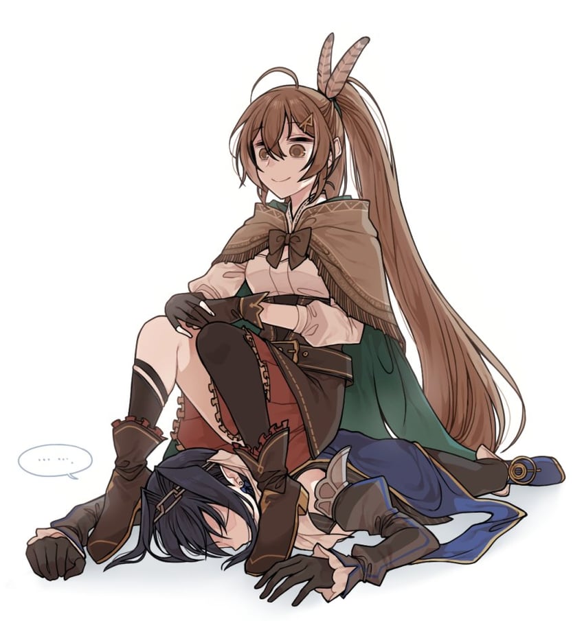 ouro kronii and nanashi mumei (hololive and 1 more) drawn by clipe