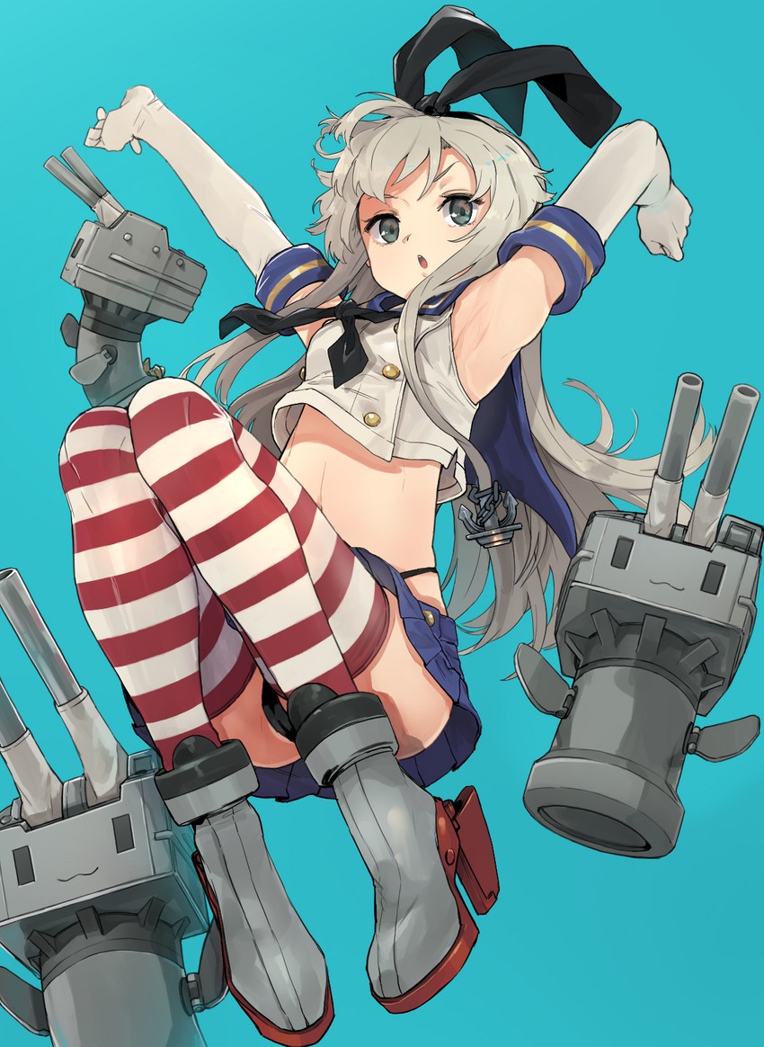 shimakaze and rensouhou-chan (kantai collection) drawn by wataro_(watawatawatapon)