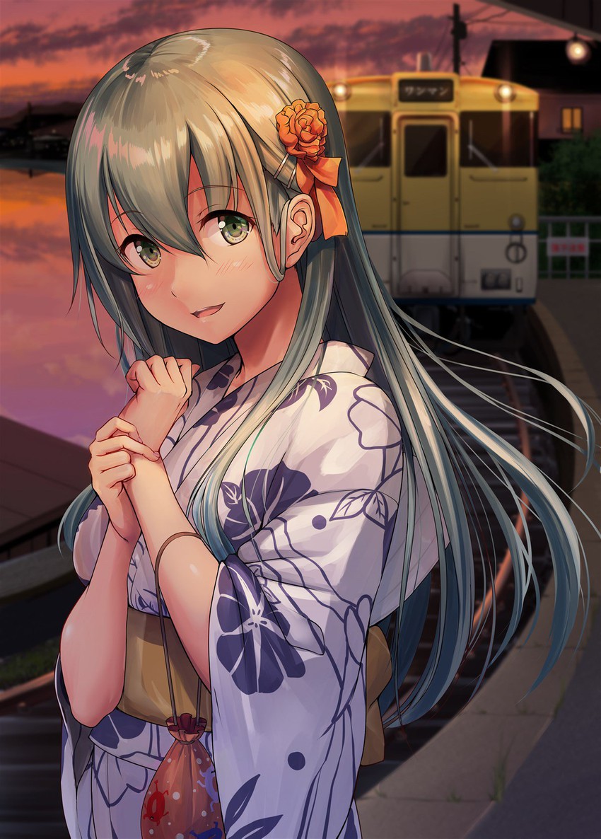 suzuya and enemy lifebuoy (kantai collection) drawn by ichikawa_feesu