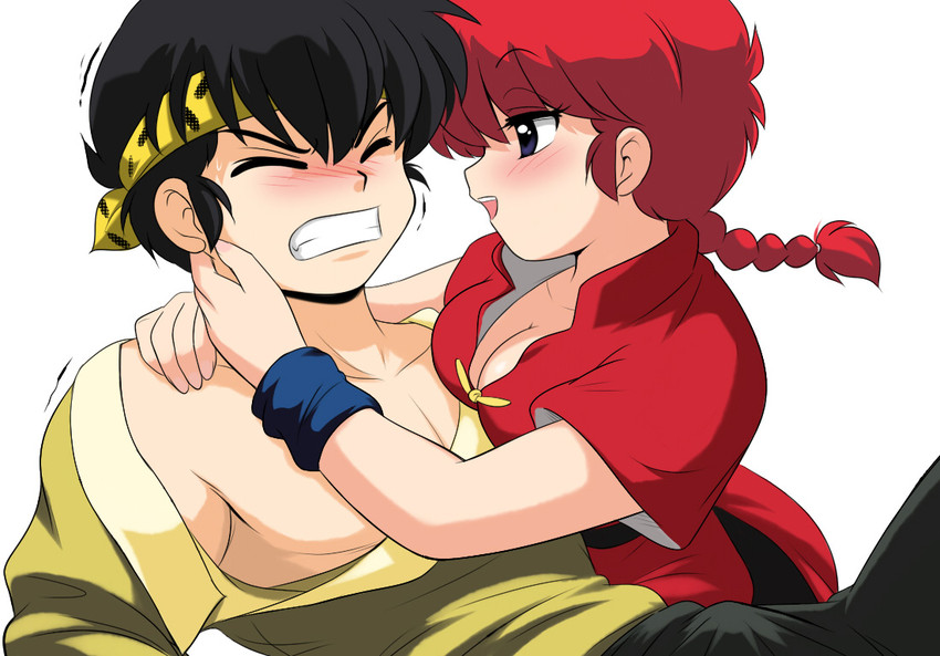 ranma-chan and hibiki ryouga (ranma 1/2) drawn by kj_(k777)