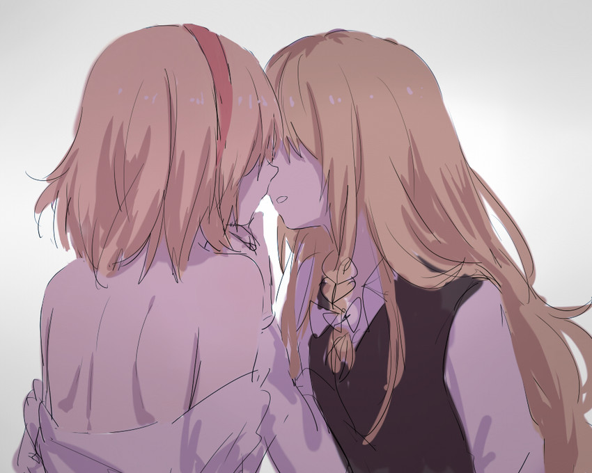 kirisame marisa and alice margatroid (touhou) drawn by mo_(ine_mao)