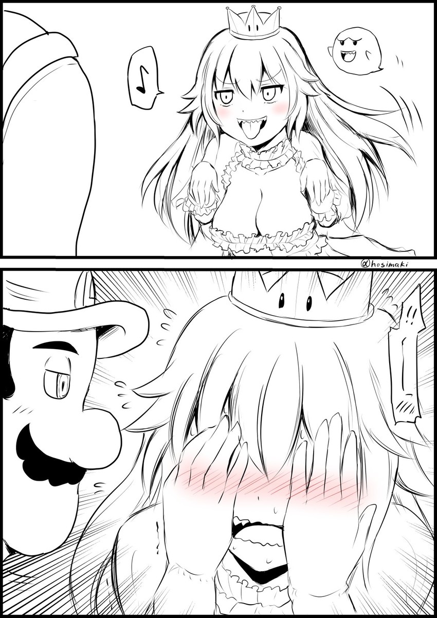 luigi, princess king boo, and boo (mario and 2 more) drawn by yano_toshinori