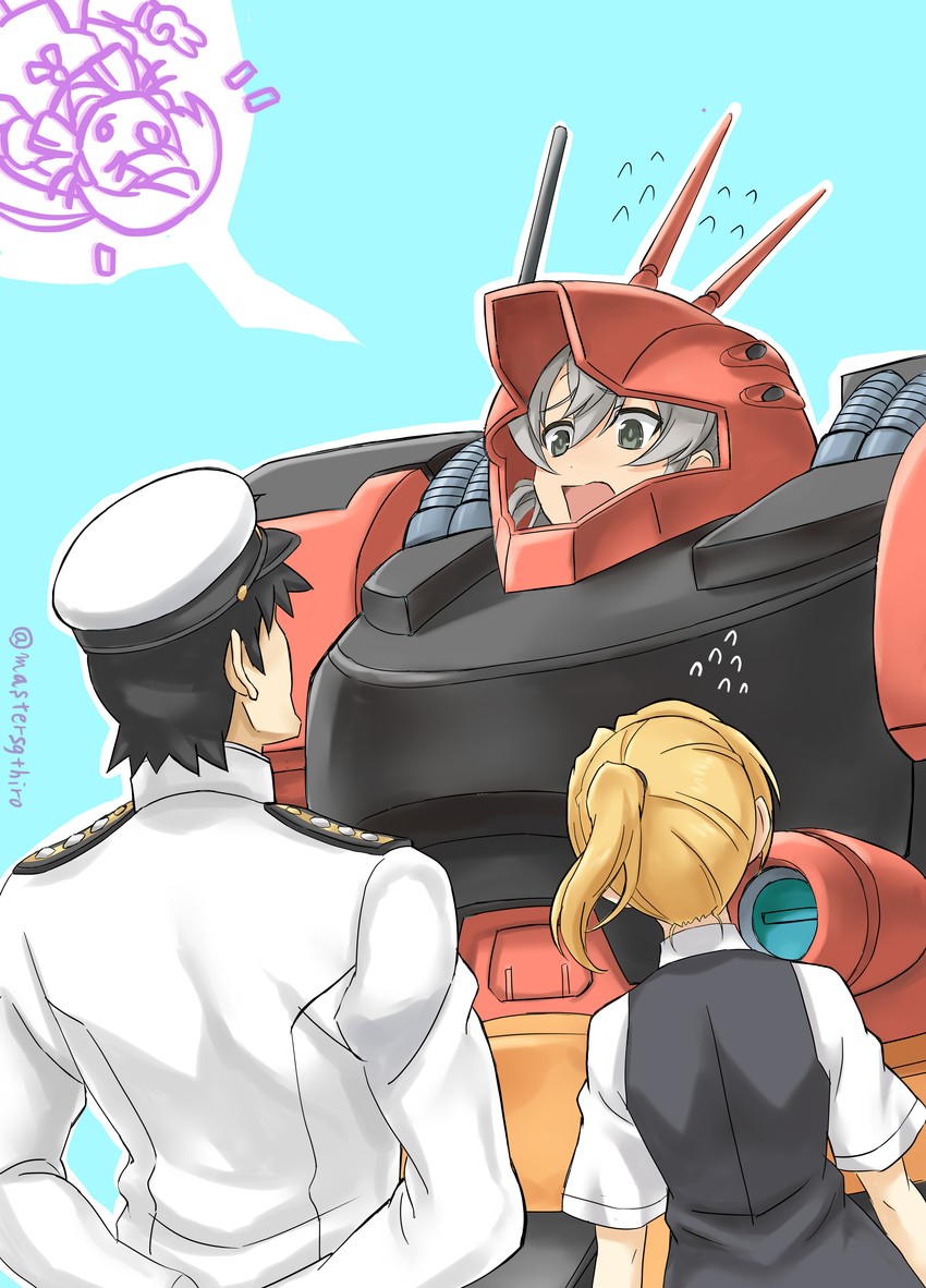 admiral, akashi, maikaze, nowaki, and dwadge custom (kantai collection and 2 more) drawn by satsuki_harunobu