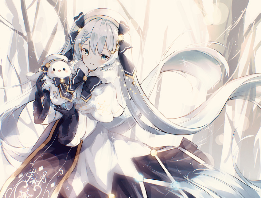 hatsune miku, yuki miku, and rabbit yukine (vocaloid) drawn by miyu_(miy_u1308)