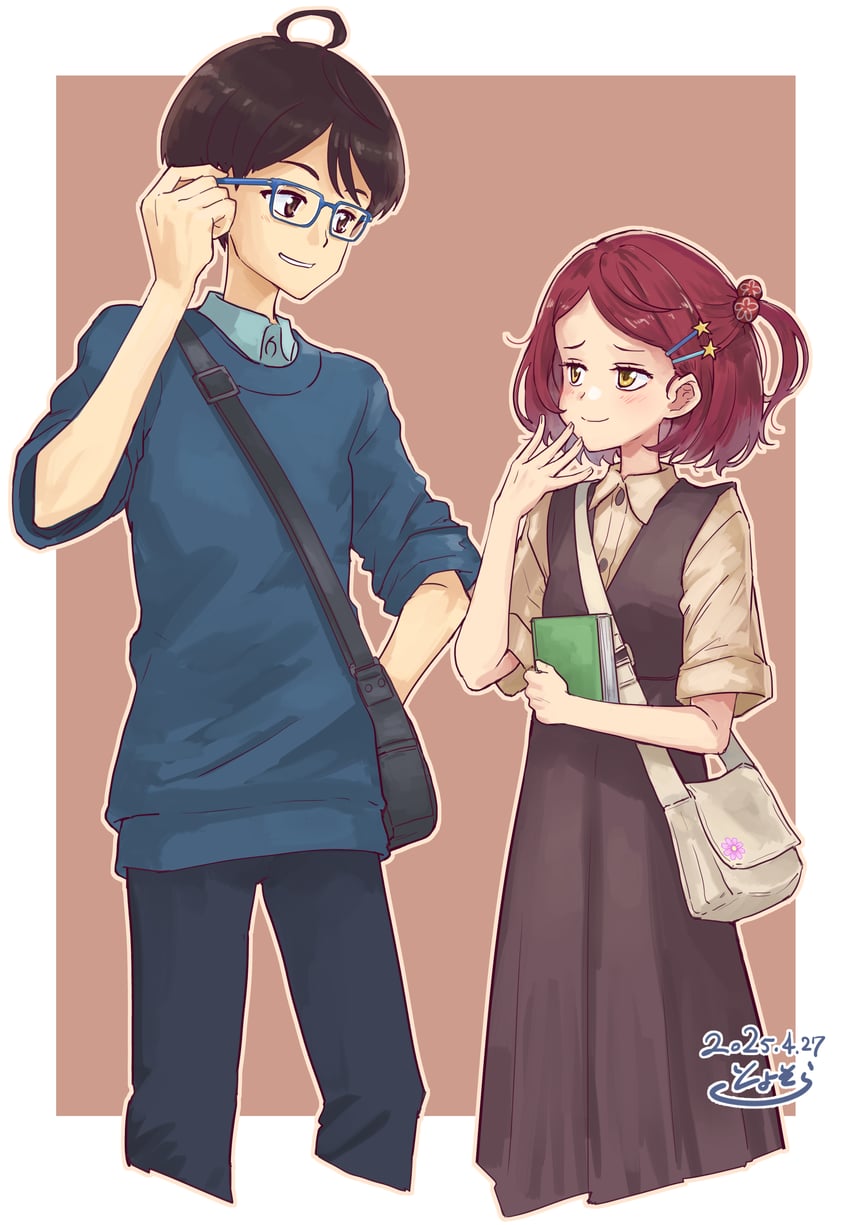 komari chika and nukumizu kazuhiko (make heroine ga oo sugiru!) drawn by toyosora