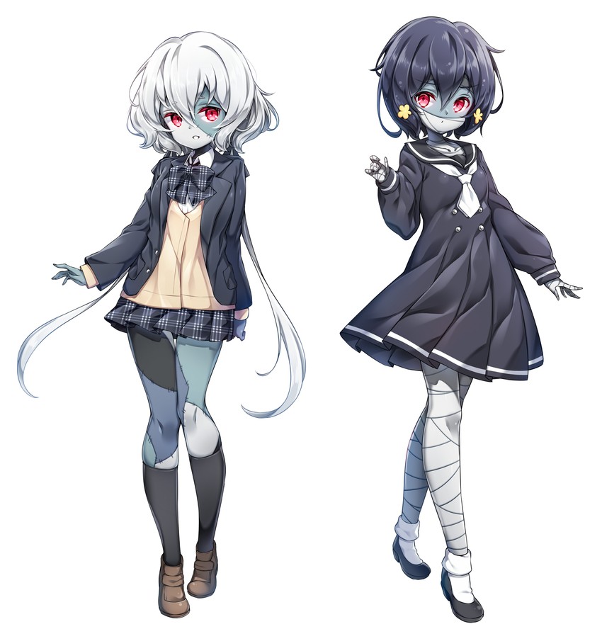 konno junko and mizuno ai (zombie land saga) drawn by poseich