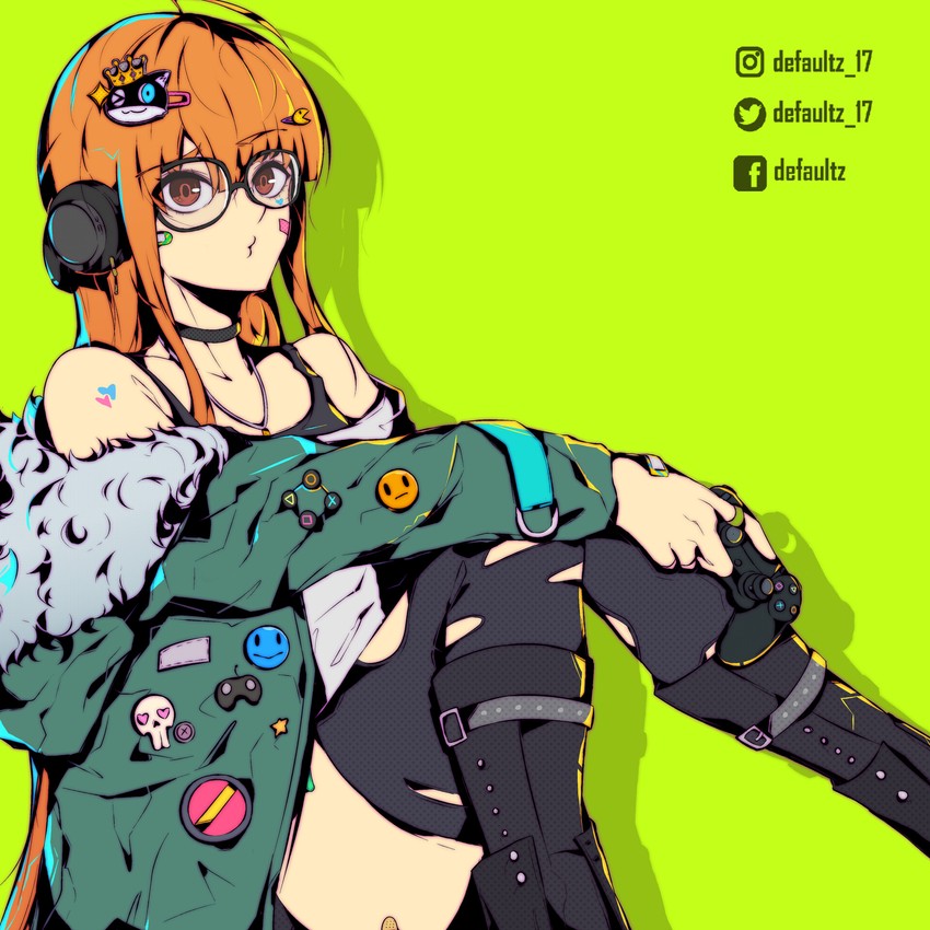 sakura futaba (persona and 1 more) drawn by defaultz