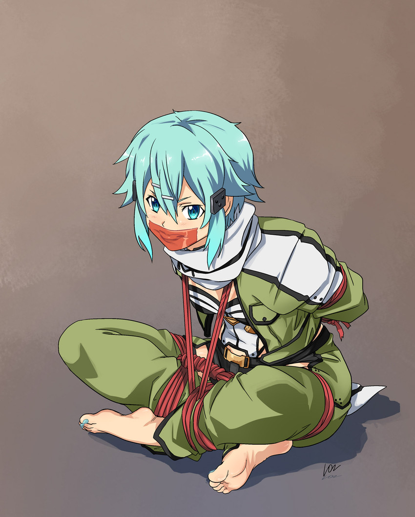 sinon (sword art online) drawn by lost_one_zero
