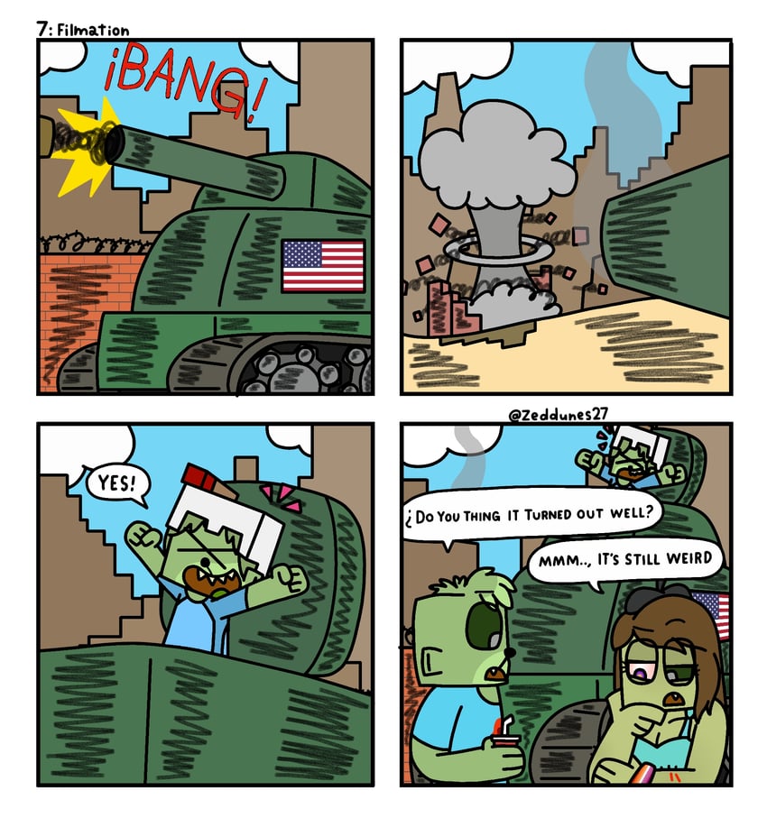 zombie (minecraft) drawn by zeddunes27